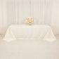 Ivory Cotton Blend Rectangular Tablecloth Seamless 90"x156" for 8 Foot Table With Floor-Length Drop