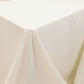 Ivory Cotton Blend Rectangular Tablecloth Seamless 90"x156" for 8 Foot Table With Floor-Length Drop