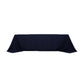 Navy Blue Cotton Blend Rectangular Tablecloth Seamless 90"x156" for 8 Foot Table With Floor-Length Drop