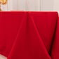 Red Cotton Blend Rectangular Tablecloth Seamless 90"x156" for 8 Foot Table With Floor-Length Drop