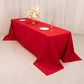 Red Cotton Blend Rectangular Tablecloth Seamless 90"x156" for 8 Foot Table With Floor-Length Drop