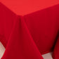 Red Cotton Blend Rectangular Tablecloth Seamless 90"x156" for 8 Foot Table With Floor-Length Drop