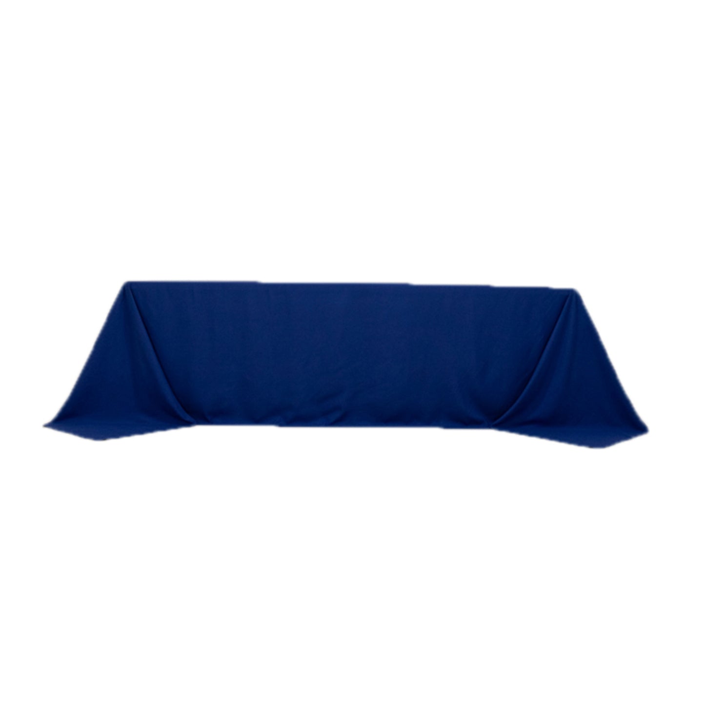 Royal Blue Cotton Blend Rectangular Tablecloth Seamless 90"x156" for 8 Foot Table With Floor-Length Drop