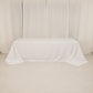White Cotton Blend Rectangular Tablecloth Seamless 90"x156" for 8 Foot Table With Floor-Length Drop