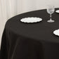 90" Black Cotton Blend Round Tablecloth