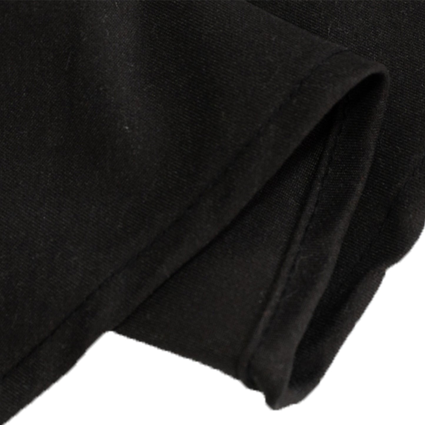 90" Black Cotton Blend Round Tablecloth