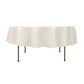 90" Ivory Cotton Blend Round Tablecloth