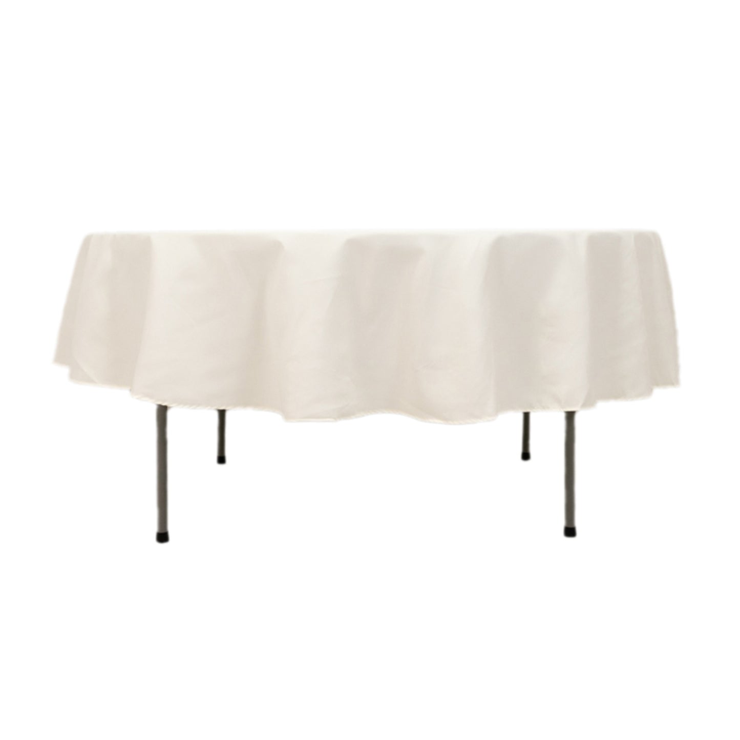 90" Ivory Cotton Blend Round Tablecloth