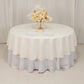 90" Ivory Cotton Blend Round Tablecloth
