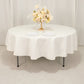 90" Ivory Cotton Blend Round Tablecloth