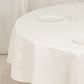90" Ivory Cotton Blend Round Tablecloth