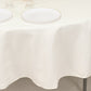 90" Ivory Cotton Blend Round Tablecloth