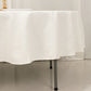 90" Ivory Cotton Blend Round Tablecloth
