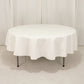 90" Ivory Cotton Blend Round Tablecloth