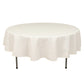 90" Ivory Cotton Blend Round Tablecloth