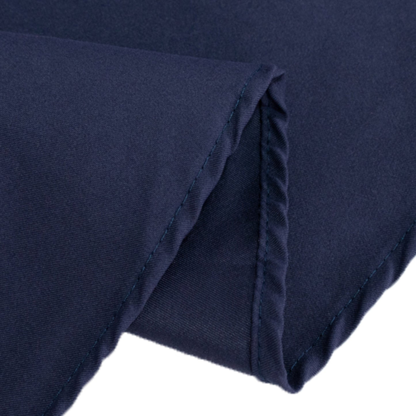 90" Navy Blue Cotton Blend Round Tablecloth