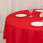 90" Red Cotton Blend Round Tablecloth