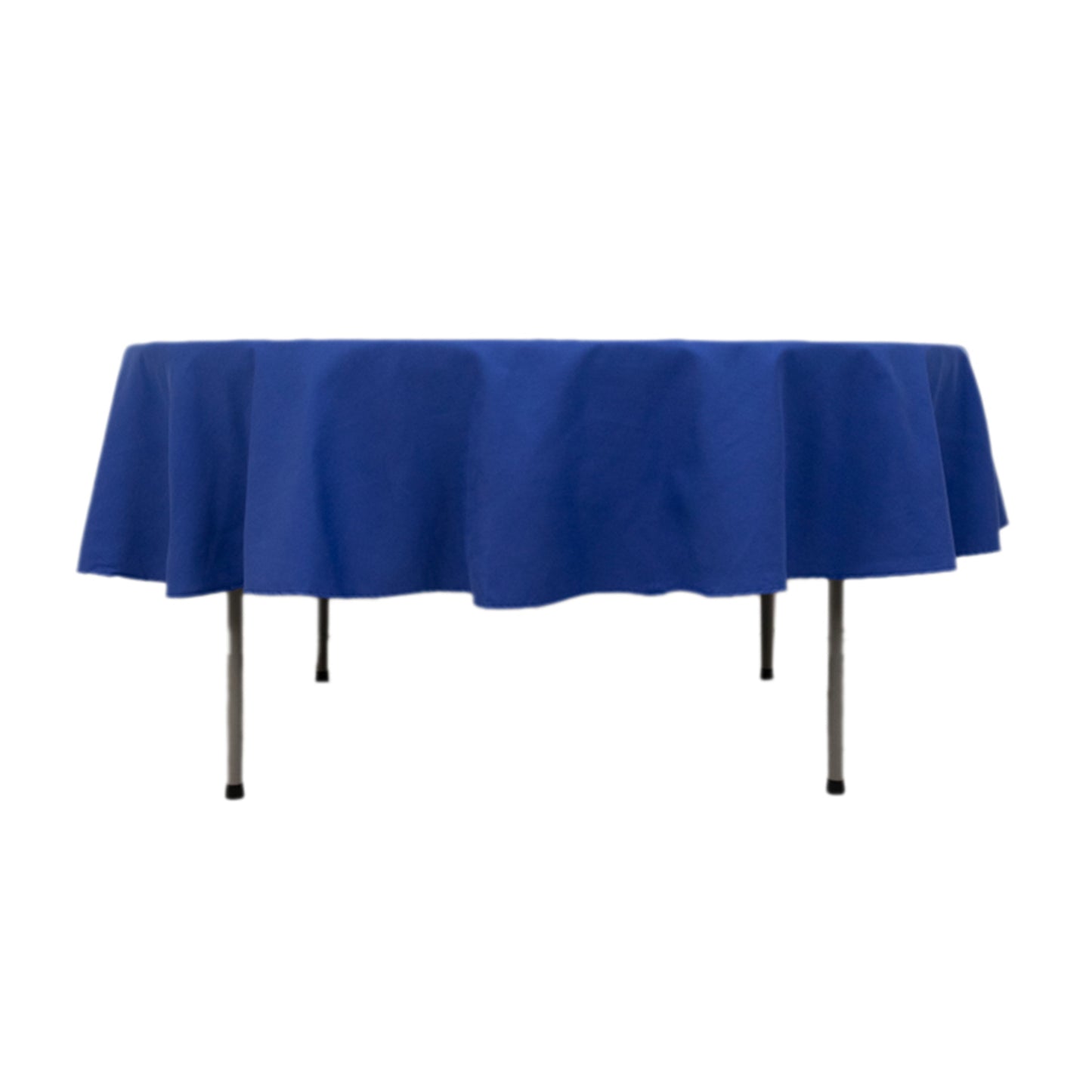 90" Royal Blue Cotton Blend Round Tablecloth