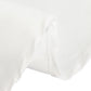 90" White Cotton Blend Round Tablecloth