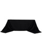 90"x156" Black Rectangle 100% Cotton Linen Seamless Tablecloth