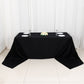 90"x156" Black Rectangle 100% Cotton Linen Seamless Tablecloth