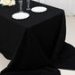 90"x156" Black Rectangle 100% Cotton Linen Seamless Tablecloth