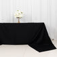 90"x156" Black Rectangle 100% Cotton Linen Seamless Tablecloth