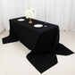 90"x156" Black Rectangle 100% Cotton Linen Seamless Tablecloth