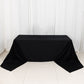 90"x156" Black Rectangle 100% Cotton Linen Seamless Tablecloth