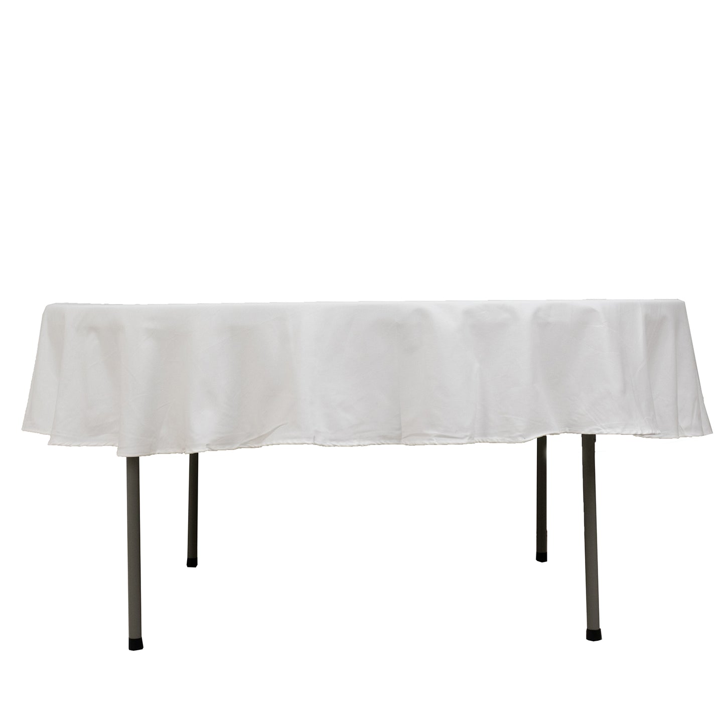 90" White Round 100% Cotton Linen Tablecloth | Washable