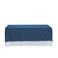 90"x132" Premium Dark Blue Faux Denim Polyester Rectangular Tablecloth