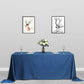 90"x132" Premium Dark Blue Faux Denim Polyester Rectangular Tablecloth