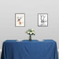 90"x132" Premium Dark Blue Faux Denim Polyester Rectangular Tablecloth