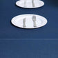 90"x132" Premium Dark Blue Faux Denim Polyester Rectangular Tablecloth