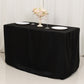 4ft black fitted polyester tablecloth for 48"x24"x30" tables.