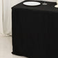 Black fitted polyester tablecloth for 48"x24"x30" tables.