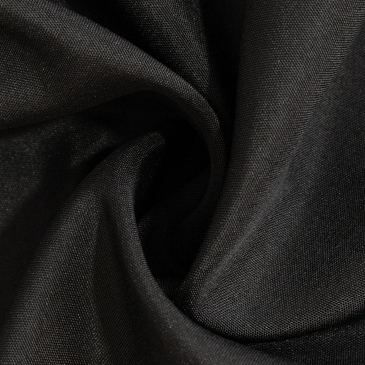 Black fitted polyester tablecloth for 48"x24"x30" tables.