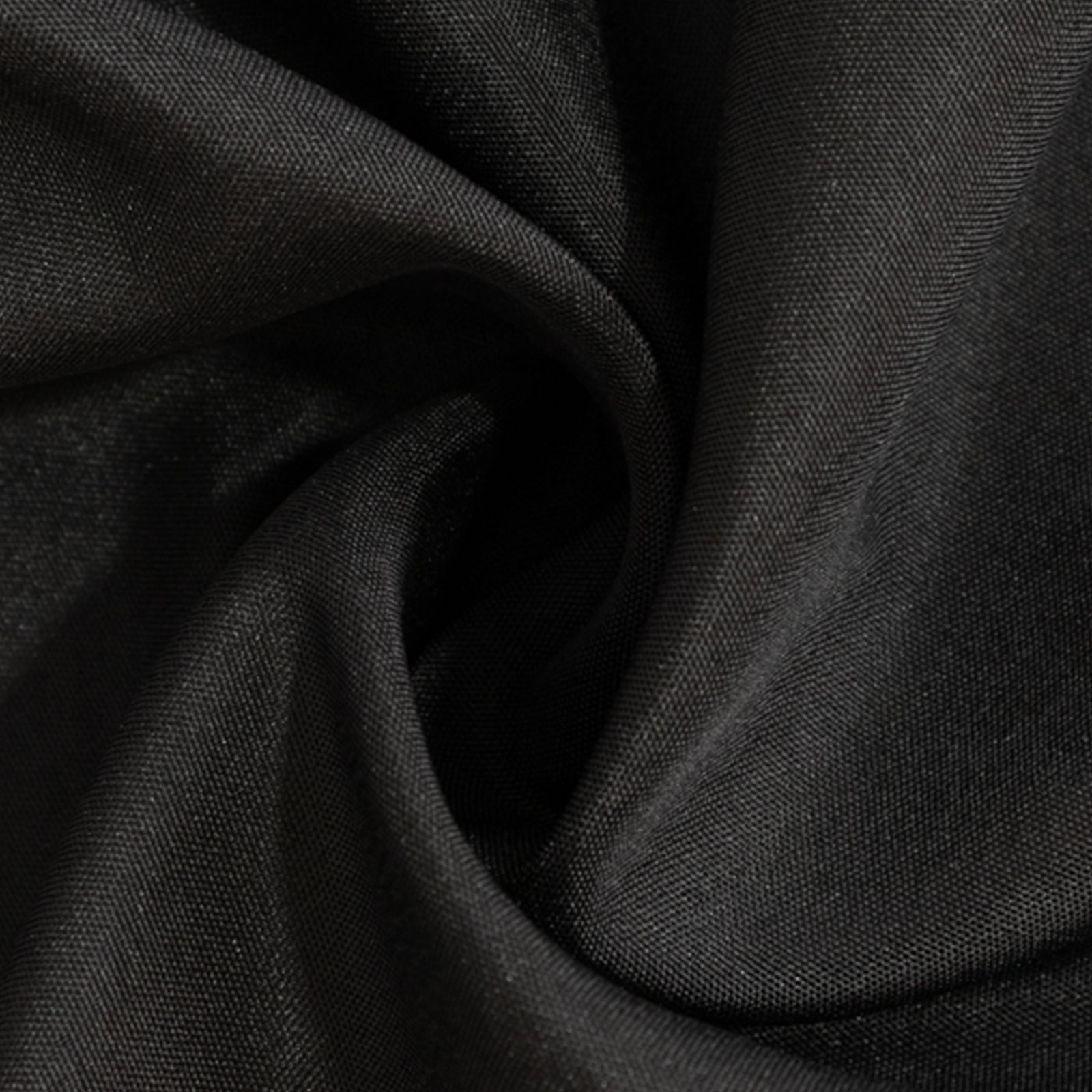 Black fitted polyester tablecloth for 48"x24"x30" tables.