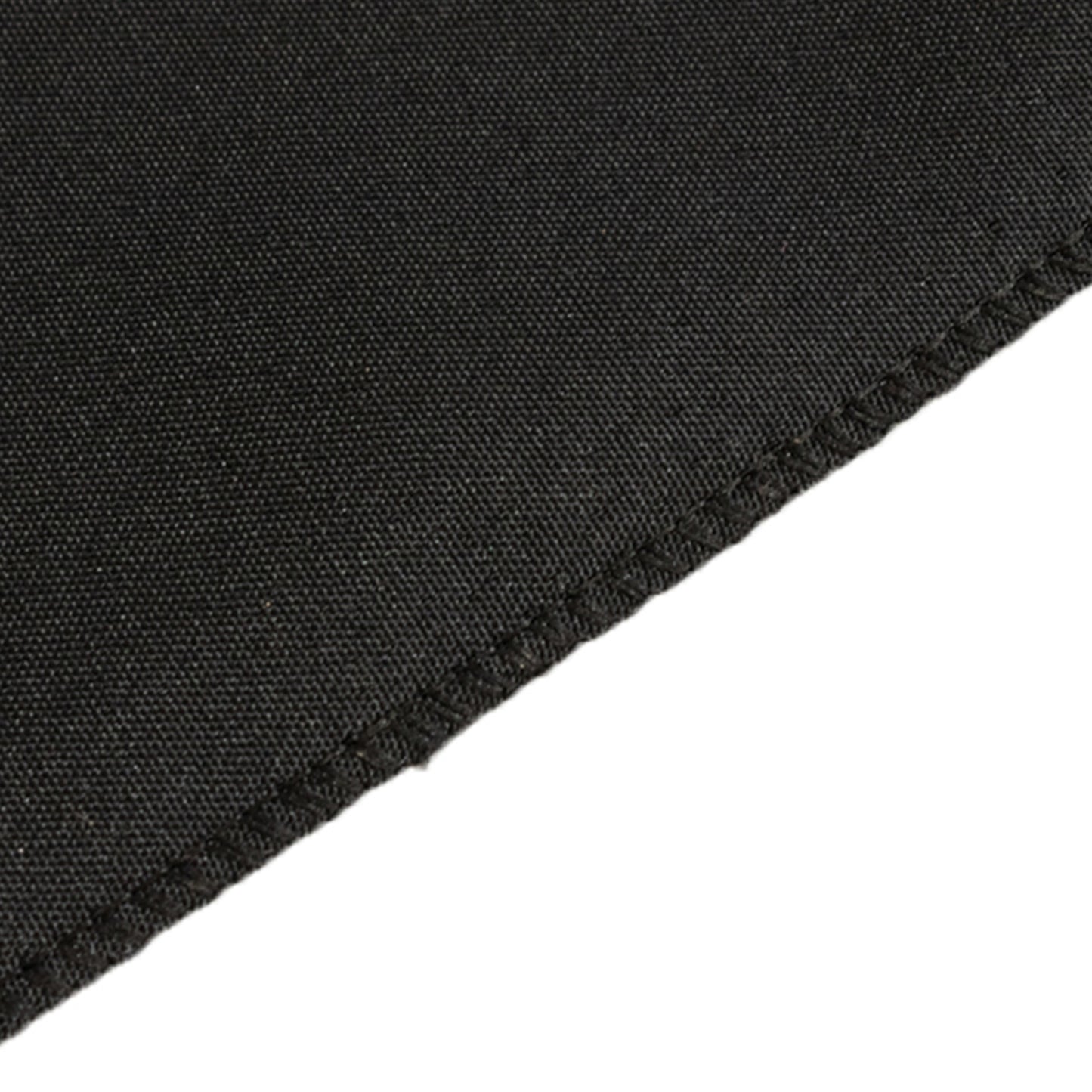 Black fitted polyester tablecloth for 48"x24"x30" tables.