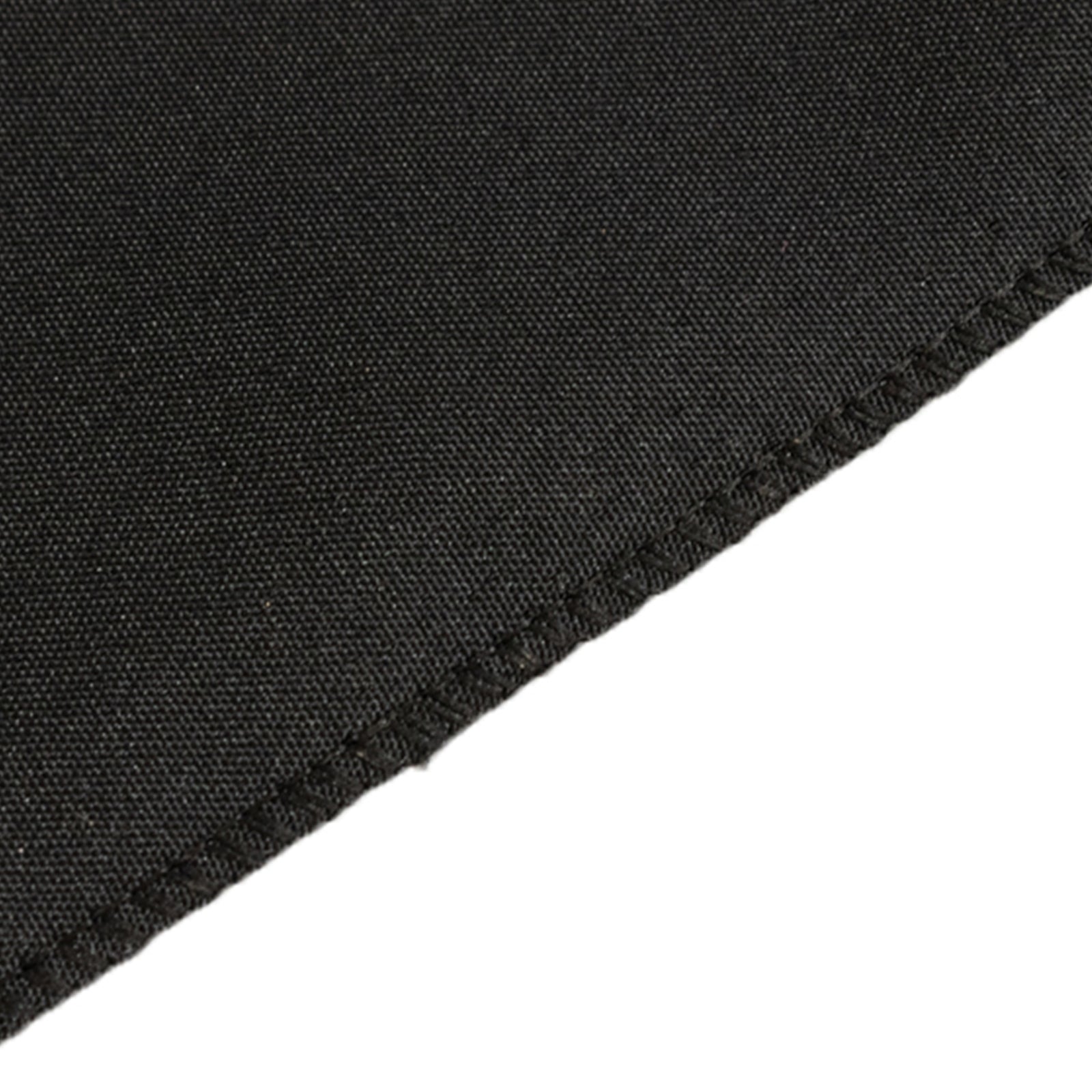 Black fitted polyester tablecloth for 48"x24"x30" tables.