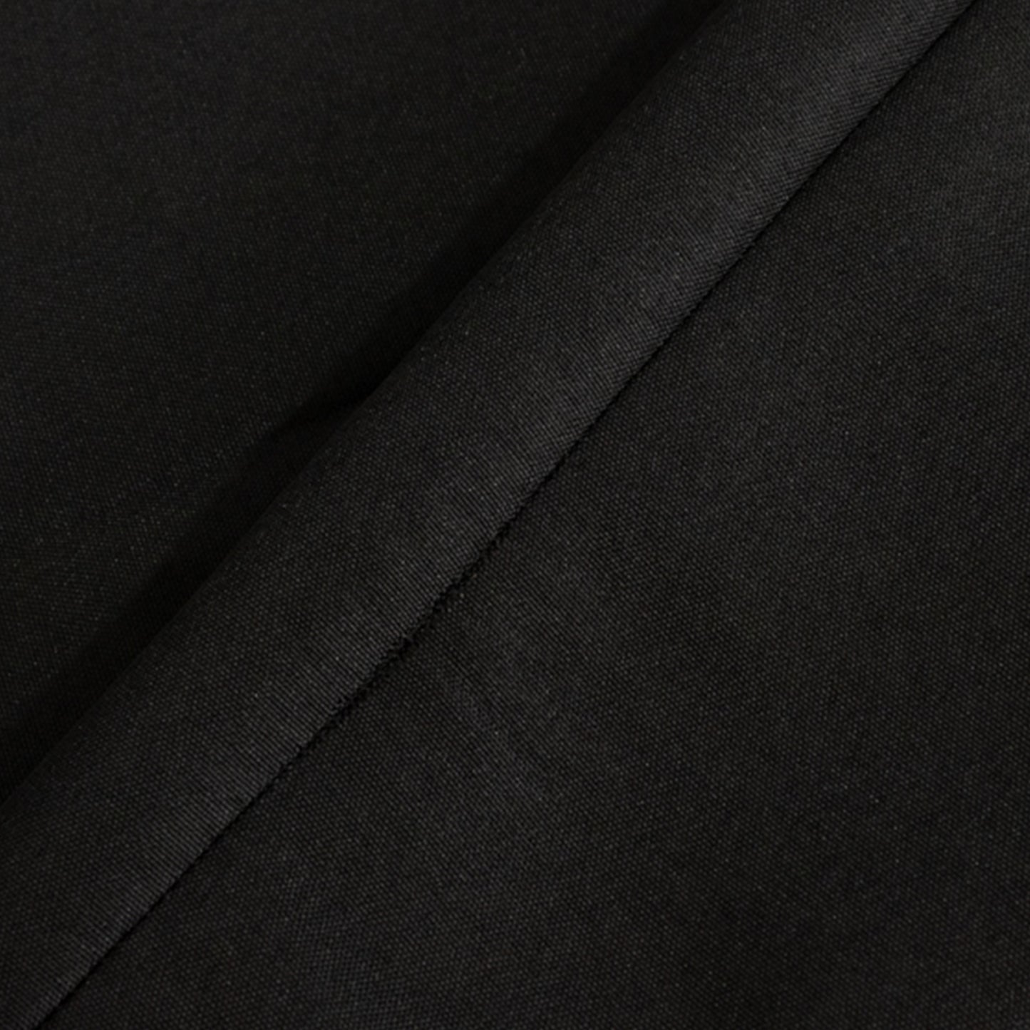 Black fitted polyester tablecloth for 48"x24"x30" tables.