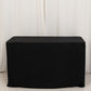 Black fitted tablecloth for 48"x24"x30" tables.