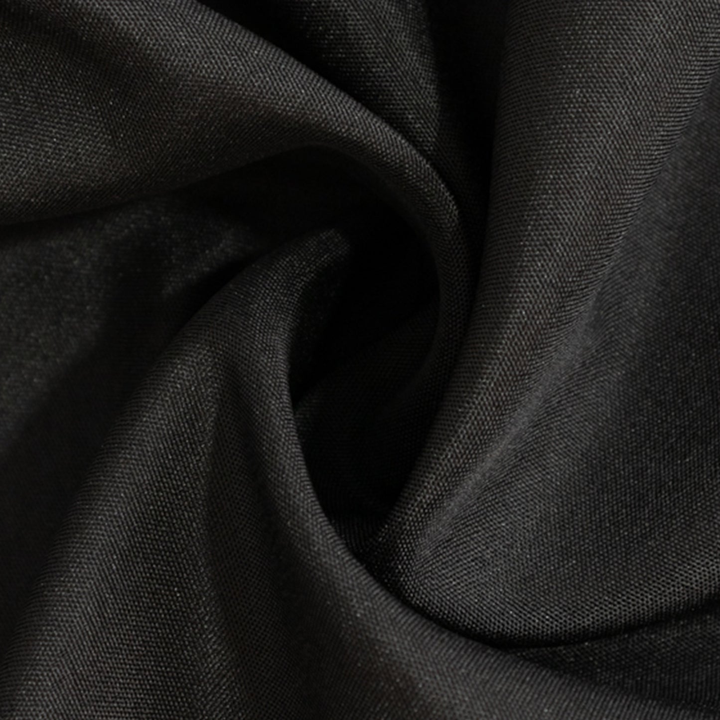 Black fitted polyester tablecloth for 48"x24"x42" tables.