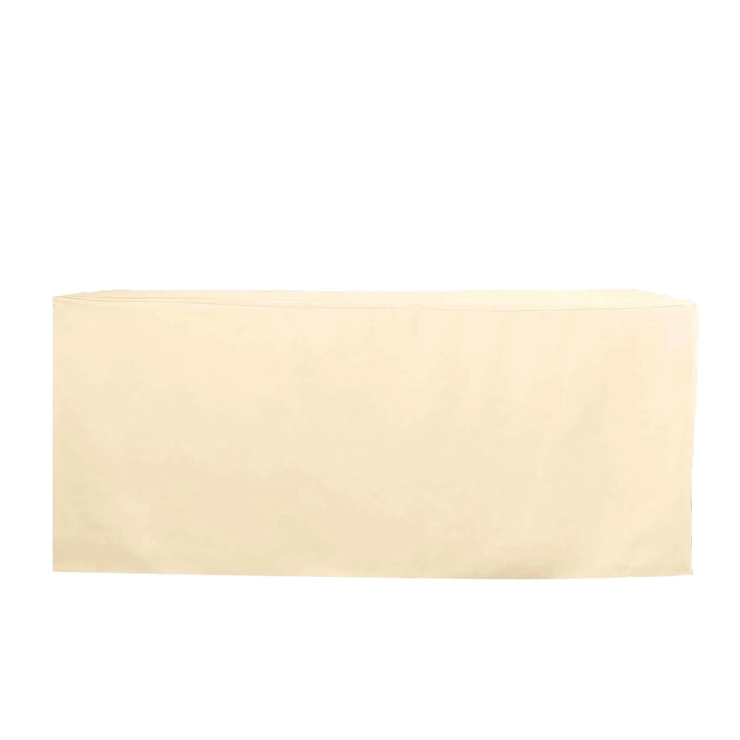Beige Table Cover 6 Feet Polyester Fitted