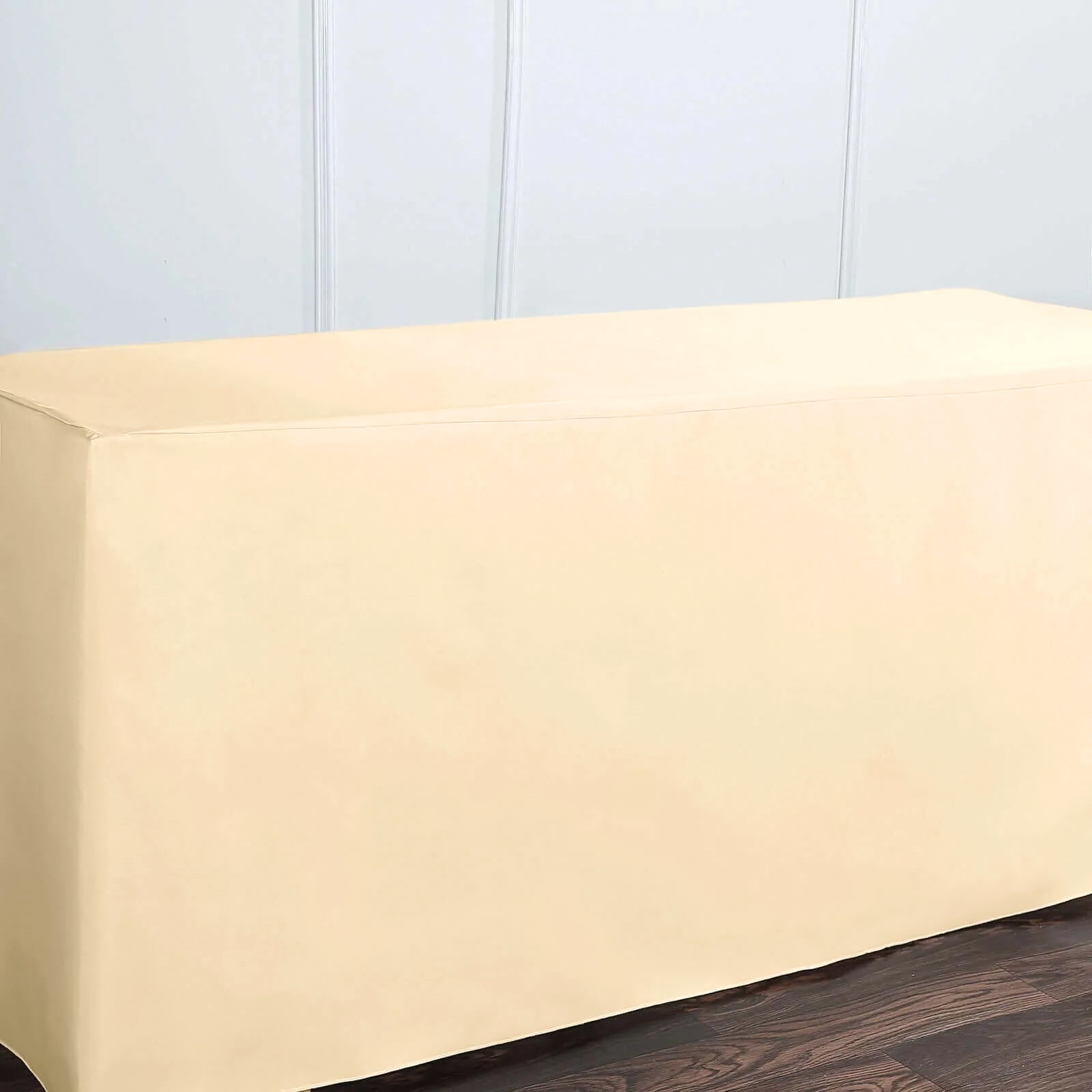 Rectangular Polyester Fitted Cover 6 Feet Beige
