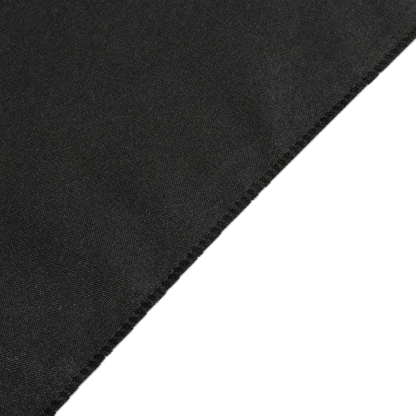 Black fitted polyester tablecloth for 72"x24"x42" tables.