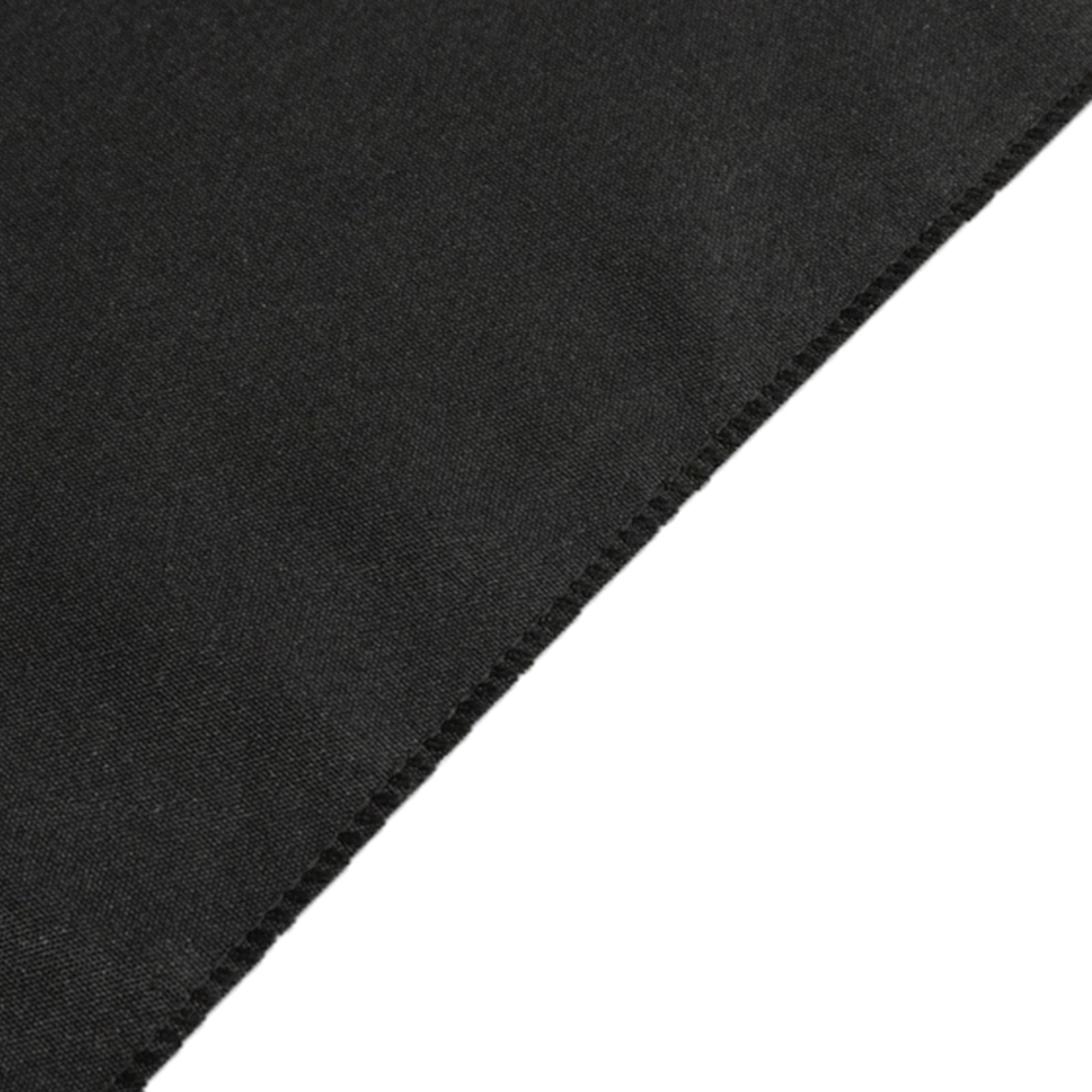 Black fitted polyester tablecloth for 72"x24"x42" tables.
