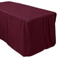 Polyester 6 Feet Rectangular Burgundy Fitted Table Cover