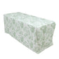 French Toile Fitted Tablecloth 6ft – Dusty Sage Green & White Rectangular Polyester Wrinkle-Resistant Table Cover