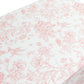 French Toile Fitted Tablecloth 6ft – Pink & White Rectangular Polyester Wrinkle-Resistant Table Cover